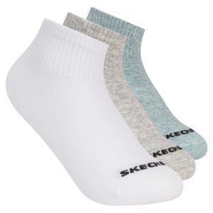 Skechers 3 Pack Boys' Quarter Crew Cotton Socks